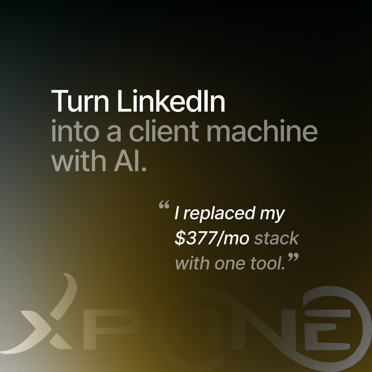 XP One — Collect leads from LinkedIn with buying signals
